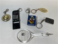 VINTAGE KEY CHAINS, MICKEY MOUSE NOTEPAD, FLIP