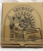 D2) CAT HOLE CAT DOOR WITH BRUSH-