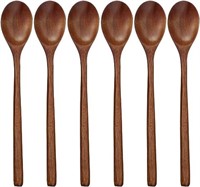 (N) Wooden Spoons, 3 Pieces 9 Inch Wood Soup Spoon