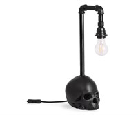 RRELMLN Black Skull Lamp 18.5"Hx 5"W x 7"D