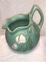 Weller Matte Blue Pink Floral Tilted Ball Pitcher