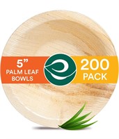 NEW $73 5” 8oz Compostable Palm Leaf Bowls 200PK