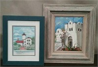 2 Framed Pictures,  Hertford Inlet Light House &