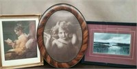 Group Of 3 Pictures, 1800's Cupid Awake, 1776