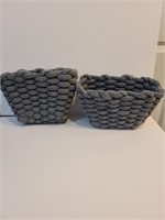 2 qty Grey Rope Basket