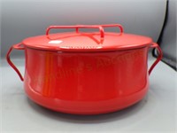 Vintage Red Steamer Pot, Good Condition