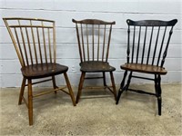 (3) Various Windsor Side Chairs