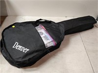 denver acoustic guitar with gig bag, picks, etc.