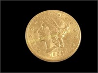 1905 S Liberty Head Twenty Dollar Gold Piece