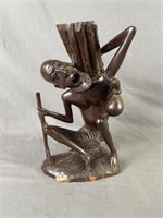 African Man 13" African Teak Finely Carved