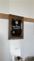 Bacardi mirror framed wall sign Approximately 15
