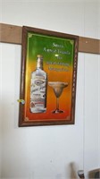 Framed tequila wall picture, Approximately 13 x