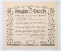 Dorny's Certificate to The Magic Circle