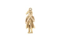 9ct yellow gold Ned Kelly charm/pendant