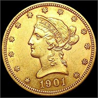 1901 $10 Gold Eagle CLOSELY UNCIRCULATED