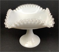 Fenton Silver Crest Square Compote