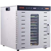 VEVOR Food Dehydrator Machine, 10 Stainless Steel