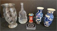 Lot de vases dont cloisonné vintage, Italie et