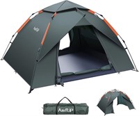 Amflip Camping Tent  2-3 Man  4 Seasons  Green