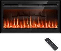 36 A Mirrored Electric Fireplace  750w/1500w