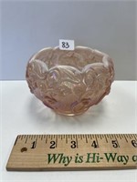 FENTON LILLY OF THE VALLEY PINK OPALESCENT BOWL