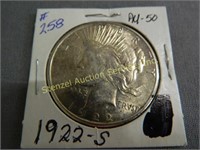 1922s Peace Silver Dollar - AU-50