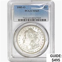 1885-O Morgan Silver Dollar PCGS MS65