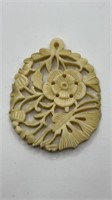 Floral Carved Pendant