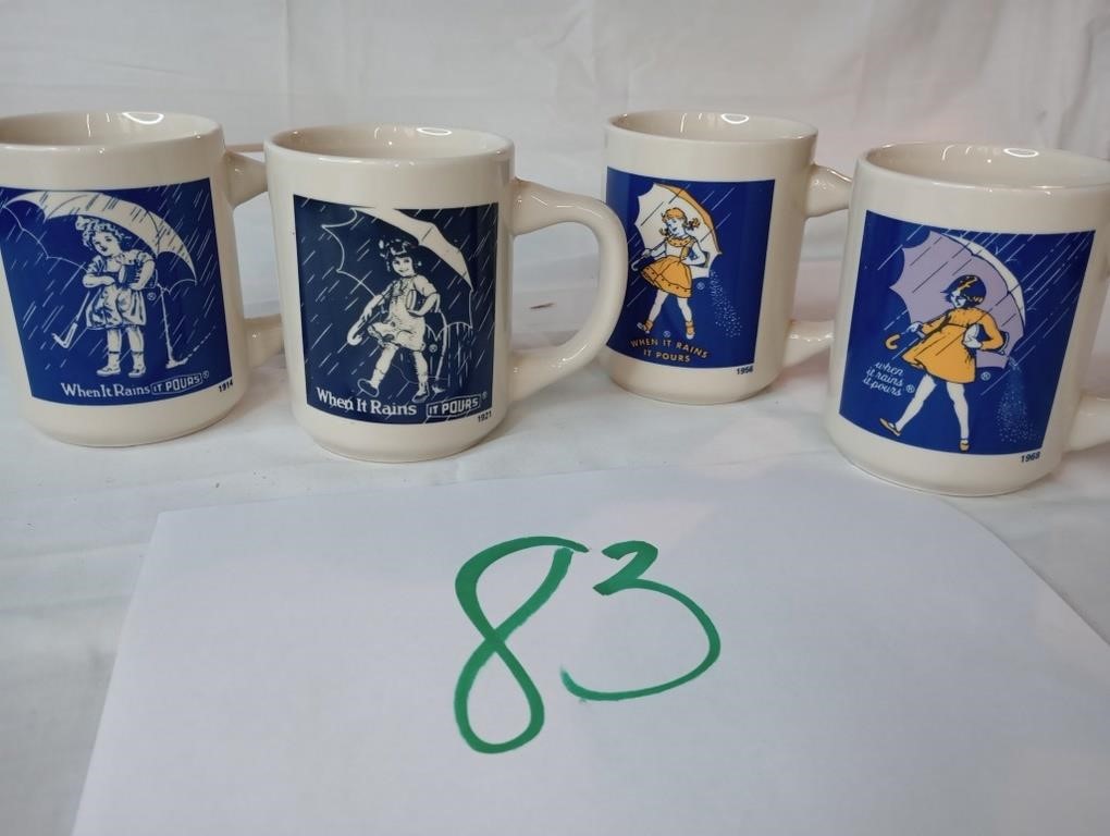 Morton salt, coffee mugs