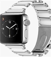 (New) 49mm Plated Silver Two Tone Stainless Steel