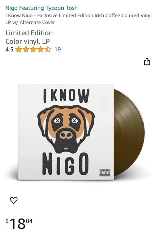 NIGO VINYL (NEW)