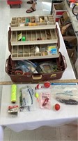 Tackle box with fishing accessories