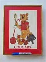 Vintage Houston Cougars Print By Gathings
