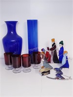 COLOURED GLASS + STAIN GLASS FIGURES