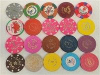 20 Various Reno Nevada Casino Chips