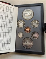1985 Can. Proof 7 Coins Set with Case & Cert.