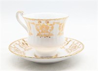 Paragon Fine Bone White And Gold Warranted Teacup