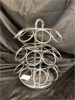 COFFEE PODS STAND / SILVER TONE