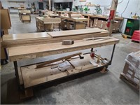 7' Rolling Work Table with Contents