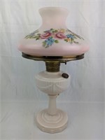 Antique Aladdin Pink Alacite Lincoln Drape Lamp