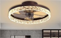 GESUM 19.7 Inch Flush Mount Ceiling Fan Light,