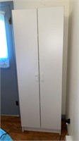White 2 Door Pantry Cabinet 24x16x70