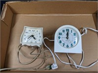 2 Vintage Westclox Electric Alarm Clocks