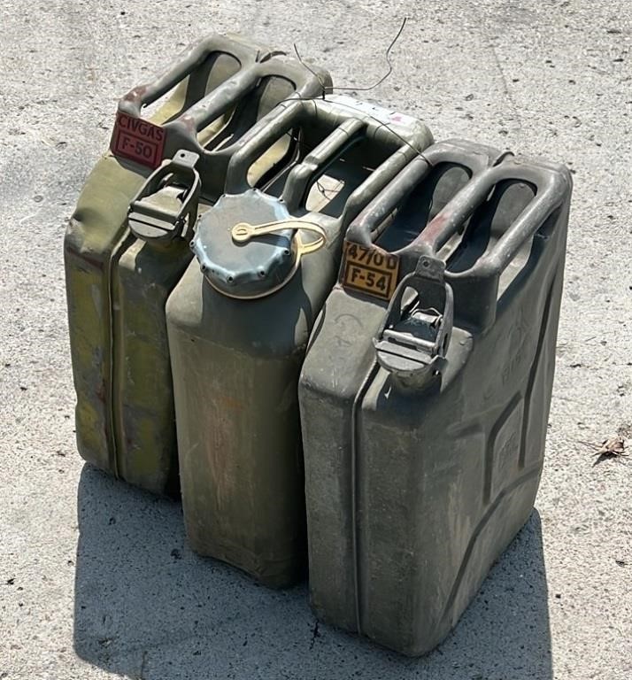 3 Metal Gas Cans.