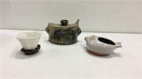 Vintage Asian Stoneware Sake Pot  & More K13C