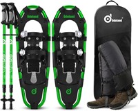 Green Odoland 4-In-1 Lightweight Snow Shoes Set Fo