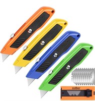 HORUSDY 4-Pack Box Cutter Utility Knife, Heavy