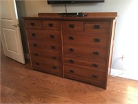 dresser w/12 drawers, 65x19x45 cedar drawers
