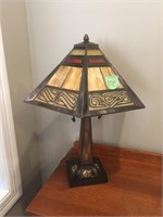 pair of stained glass table lamps