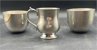 4 Pewter Cups incl. Steiff P50 Jefferson Cup